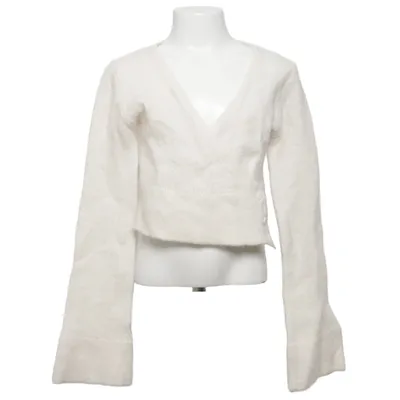 Wrap cardigan (White) from Gina Tricot Acrylic, Alpaca wool, Polyamide