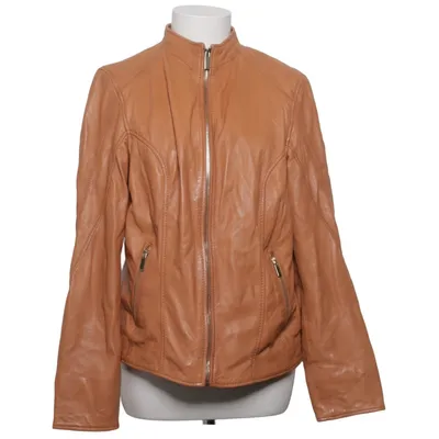 Leren jack (Bruin) van Manguun Leer, Polyester
