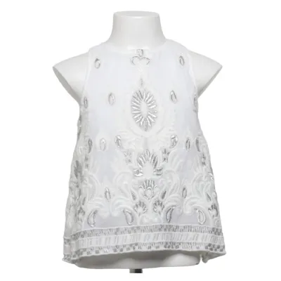 Top (White, Silver) from Howtokissafrog Cotton, Polyester