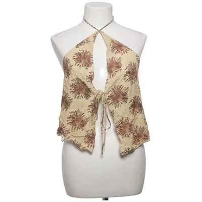 Halterneck top (Beige, Brun) fra Pull & Bear Linned, Viscose