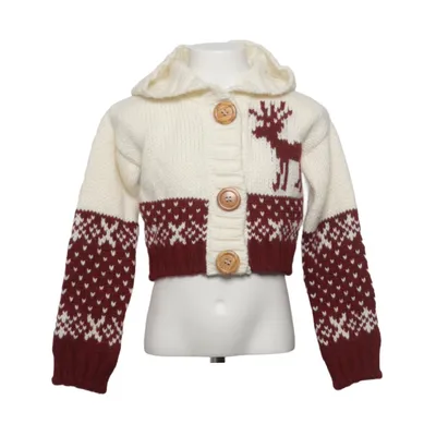 Cardigan (Wit, Rood) van Benetton Class Acryl, Wol