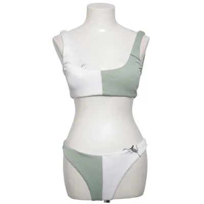 Bikini (Green, White) from Zaful Elastane, Polyester