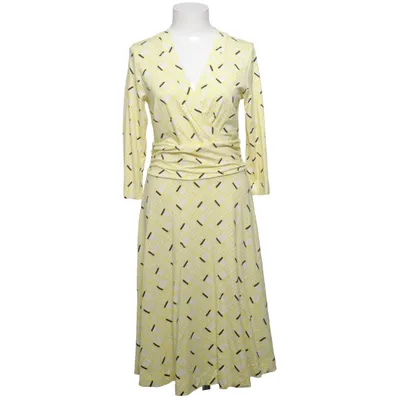 Wrap dress (Yellow, White) from Miss Clarity Elastane, Viscose