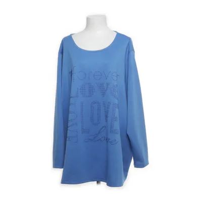 Long sleeve T-shirt (Blue) from Laura Torelli Elastane, Polyester, Viscose
