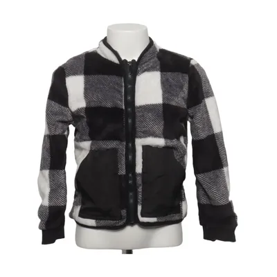 Fleecejacke (Schwarz, Weiß) von Warp Baumwolle, Polyester