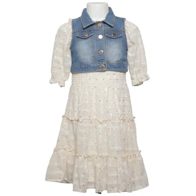 Robe (Bleu, Blanc) de Rare Editions Coton, Polyester