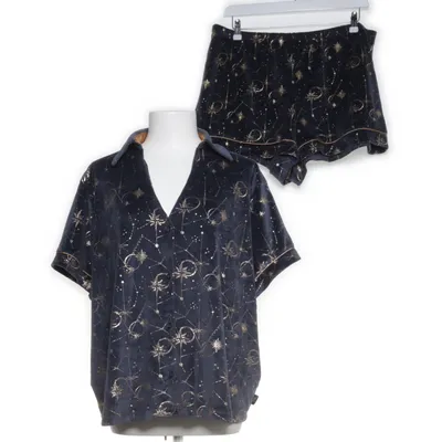 Pyjamas (Blå, Guldfärgad) från Chelsea Elastan, Polyester