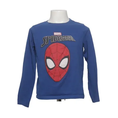 Langærmet t-shirt (Blå, Flerfarvet) fra Marvel Spiderman Polyester, Genanvendt bomuld