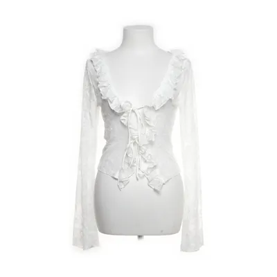 Cardigan (White) from Shein Elastane, Polyamide