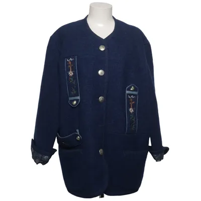 Veste (Bleu) de Julius Lang Viscose, Laine