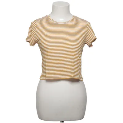 T-shirt (Geel, Wit) van Monki Katoen, Modal