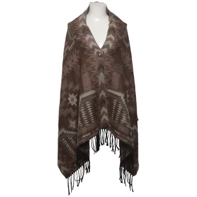Poncho (Braun, Beige) von Rose Bud Acryl