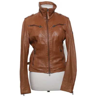 Läderjacka (Brun) från Gipsy Bomull, Skinn, Polyester