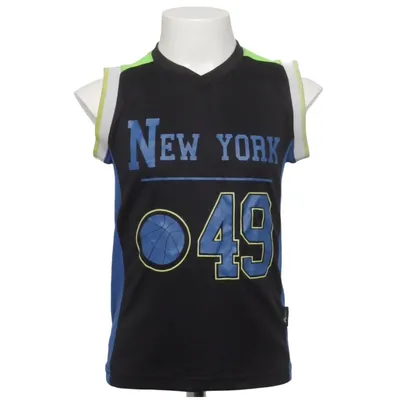 Basketbalshirt (Zwart, Blauw, Groen) van Oxide Polyester