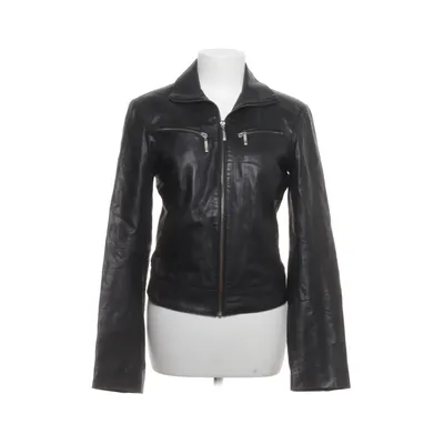 Leather jacket (Black) from Joy Polyester, Leather