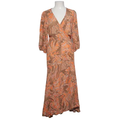 Wrap dress (Orange, Brown) from Love Forever Viscose
