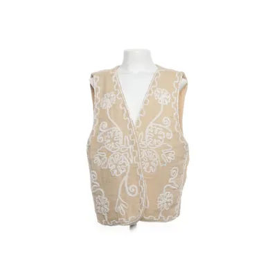 Vest (Beige, Hvid) fra Zara Bomuld, Polyester