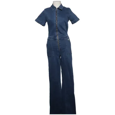 Jumpsuit (Blue) from Mango Cotton, Elastane