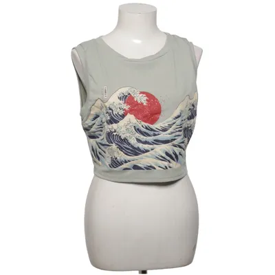 Crop top (Gray, Multicolored) from Romwe Cotton, Polyester