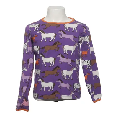 Langarmshirt (Lila, Mehrfarbig) von Småfolk Elasthan, Bio-Baumwolle