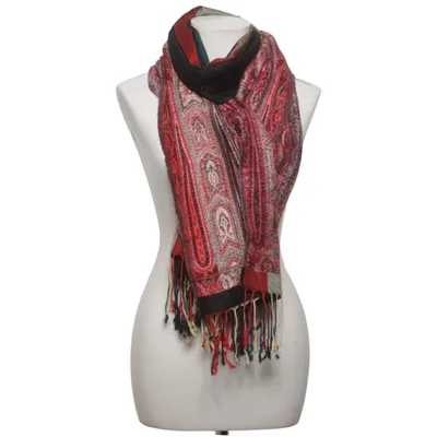 Scarf (Red, Black, Multicolored) from Pashmina Silk