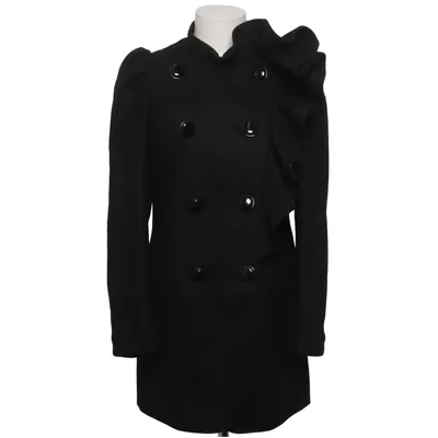 Coat (Black) from French Connection Acetate, Cashmere, Polyamide, Wool