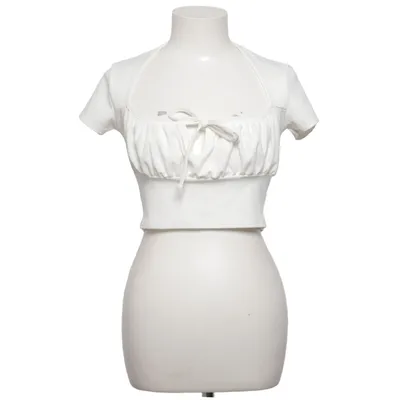Crop top (Vit) från PrettyLittleThing Elastan, Polyester