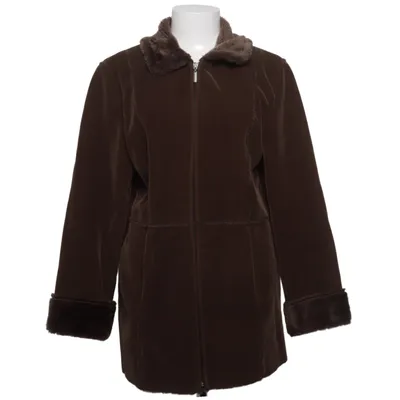Veste en peau de mouton retournée (Marron) de Fashion Concept Acrylique, Polyamide, Polyester