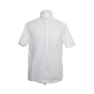 Korte mouwen shirt (Wit) van H&M Man Linnen, Katoen