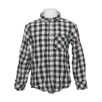 Flanellen overhemd (Zwart, Wit) van MyWear Kids Katoen