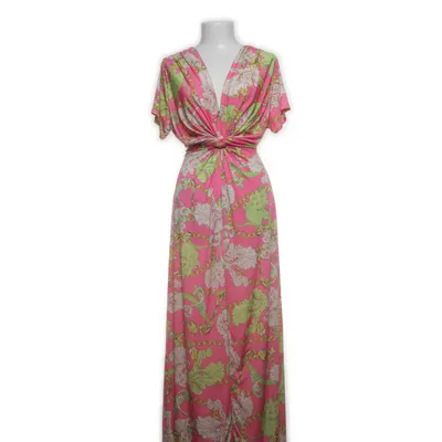 Långklänning (Rosa, Flerfärgad) från New Style Elastan, Polyester