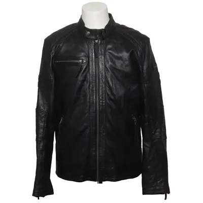 Veste en cuir (Noir) de Zeda Coton, Cuir, Polyester