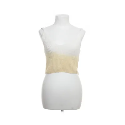 Crop top (Vit, Gul) från Pull & Bear Bomull, Polyester