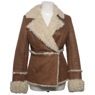 Shearling jacket (Brown, White) from JSFN Acrylic, Polyester