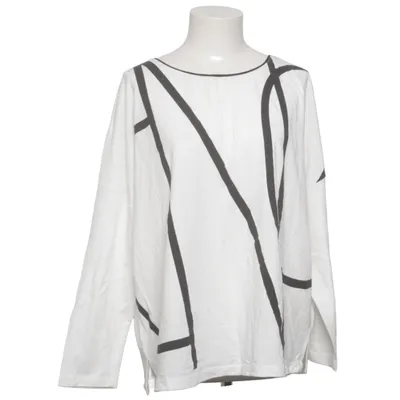 Langærmet t-shirt (Hvid, Sort) fra Kenny S. Bomuld, Elastan, Modal