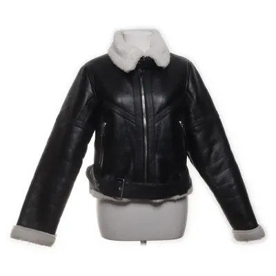 Shearling jas (Zwart, Wit) van Tally Weijl Polyester, Polyurethaan