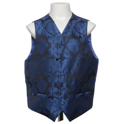 Suit vest (Blue, Black) from Dobell Polyester