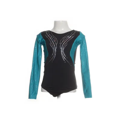 Gymnastics leotard (Black, Turquoise)