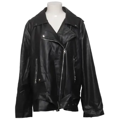 Bikerjacke (Schwarz) Polyester, Polyurethan
