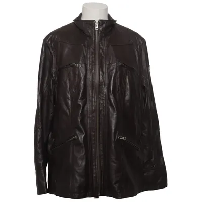 Läderjacka (Brun) från Molltan Skinn, Polyester