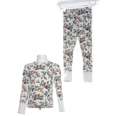 Pyjamas (Vit, Flerfärgad) från Polarn O. Pyret Ekologisk bomull, Elastan