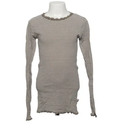 Long sleeve T-shirt (Brown, White) from POMPdeLUx Cotton, Elastane, Modal