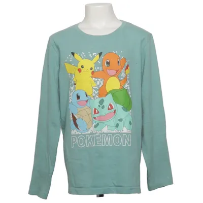 Långärmad t-shirt (Grön, Flerfärgad) från Pokémon Bomull