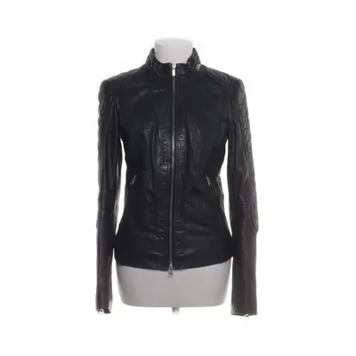 Leren jack (Zwart) van Goosecraft Leer, Katoen, Polyester