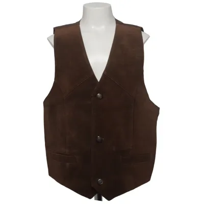 Gilet en cuir (Marron) de Forecast Cuir, Polyamide