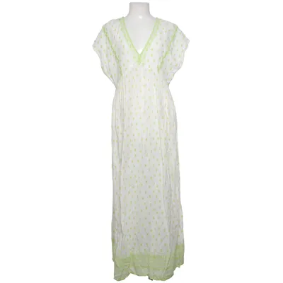 Maxikleid (Weiß, Grün) von Zara Baumwolle