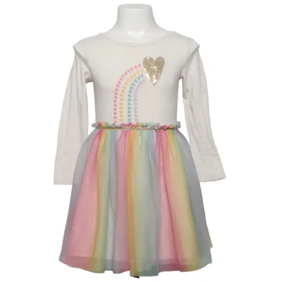 Blumenkinderkleid (Weiß, Mehrfarbig) von Cat & Jack Baumwolle, Recyceltes Polyester