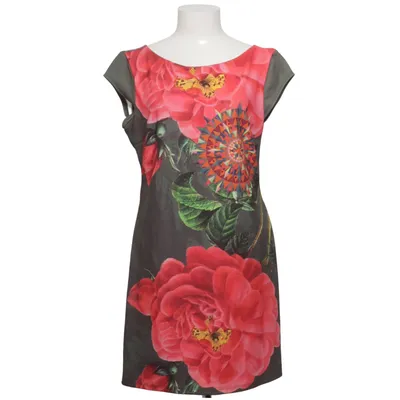 Kjole (Rød, Flerfarvet) fra Desigual Elastan, Polyester