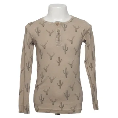 Henley shirt (Beige) van Lil' Atelier Elastaan, Modal, Organisch katoen