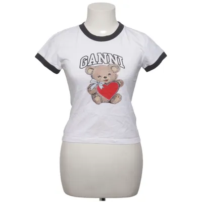 T-shirt (Wit, Zwart) van Ganni Organisch katoen